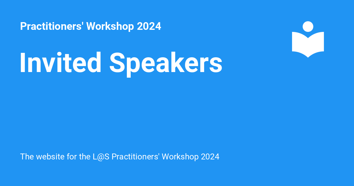 Invited speakers practitioners workshop 2024